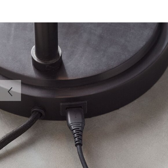 Pottery Barn Flynn Recycled Glass USB Table Lamp 27" - Picture 3 of 5